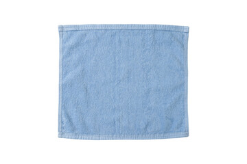 Bath towels isolated on white background, top view shot