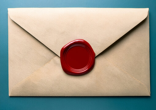 Busta chiusa con timbro in ceralacca