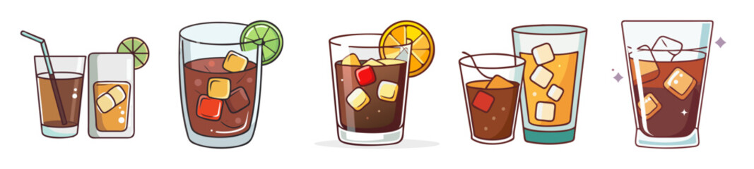 Iced Tea or Cola Drinks with Cubes