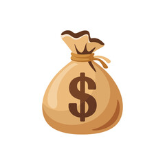 Illustration of a money bag with a dollar sign