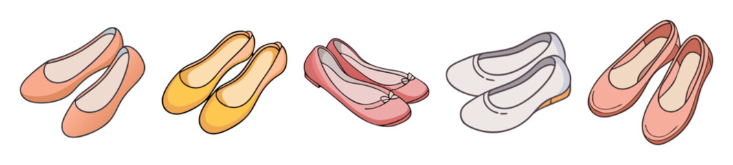 Colorful Ballet Flats Set – Stylish Women’s Slip-On Shoes