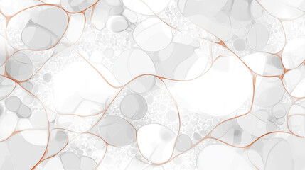 Obraz premium Abstract seamless mosaic tile pattern with fluid shapes and soft neutral tones, featuring delicate copper colored lines for modern and elegant design