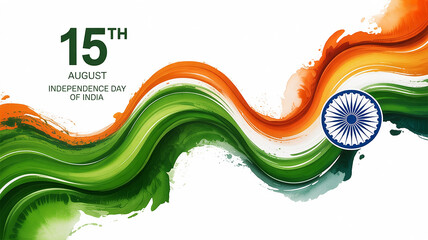 15 August Independence Day of India Banner and Greeting Card Design – Patriotic Artwork for Independence Day of India