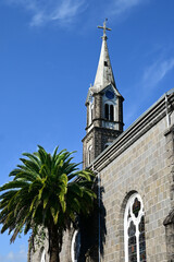 Fototapeta premium Gramado Church Tower at night, Rio Grande do Sul, Brazil