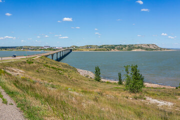 Four Bears Bridge in North Dakota built over the Missouri River in New Town