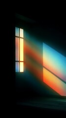 Colorful sunlight through window
