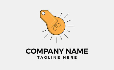 Bright light bulb logo branding design.