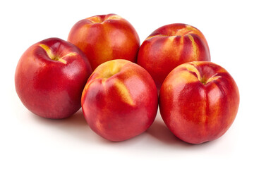 Nectarines, isolated on white background