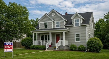 Charming victorian style house for rent with for rent sign