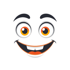 Obraz premium Cartoon Happy Face Illustration