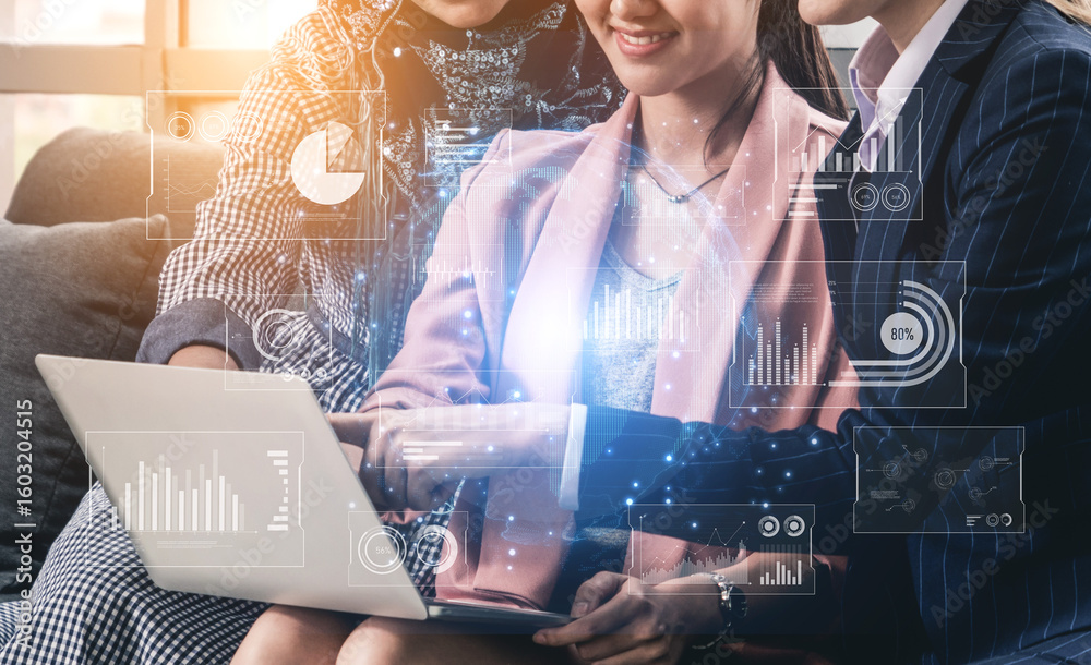 Poster real-time global data analytics dashboard visualizing insights from interconnected systems for decis