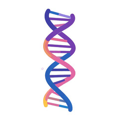 Colorful Dna Double Helix Graphic Design