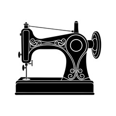 sewing machine icon silhouette illustration
