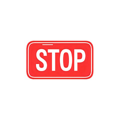 Red Stop Sign: Traffic Sign Vector Graphic for Safety and Warning Applications