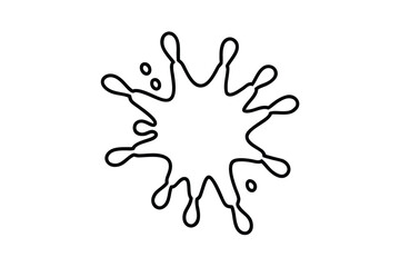 Obraz premium Paint Splatter Icon Vector Illustration No Text