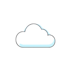 Simple Cloud Illustration: Perfect for Weather Apps & Designs