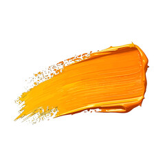 Vibrant Orange Paint Brushstroke