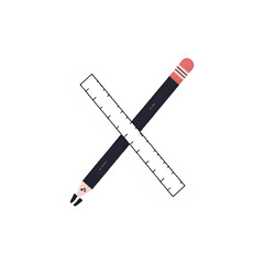 Pencil and Ruler: Design, Drawing, Measurement, Precision, Geometry, Illustration, Creativity, Art Supplies