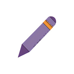 Purple Pencil Icon: Vector Illustration for Design Projects