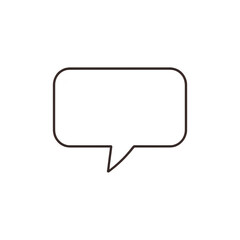 Simple Speech Bubble Icon: Communication, Dialogue, Conversation, Chat, Message Design Element
