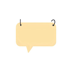 Blank Beige Speech Bubble Sign: Perfect for Messages & Announcements