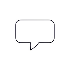 Naklejka premium Blank Speech Bubble Icon: Simple Communication Graphic