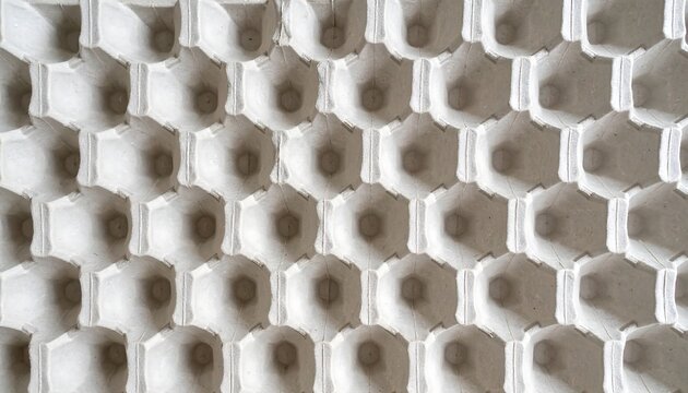 Close-up of egg carton compartments
