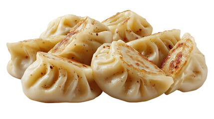 Steamed Dumplings Isolated on Transparent Background