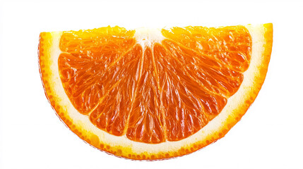 Fresh Orange Slice Isolated on White Background