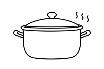 Hand Drawn Cooking Pot Icon No Text