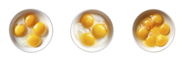 Cooking action with fresh eggs kitchen setting food preparation bright environment top-down view culinary concept