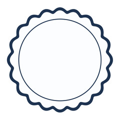 Empty Round Frame With Textured Border