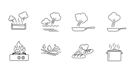 set of icons for restaurant