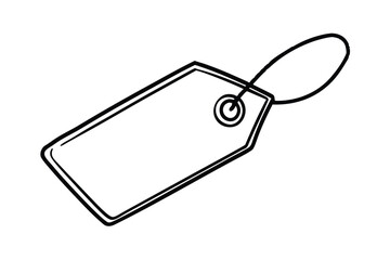 Doodle Style Price Tag With Hole