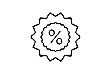 Obraz premium Discount Percentage Symbol Icon No Text