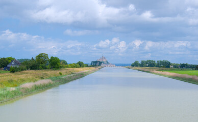 France, the picturesque Le Mont Saint Michel in Normandie