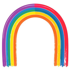 Fototapeta premium Colorful Rainbow Design With Frayed Edges