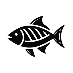 Minimalist fish logo graphic animal