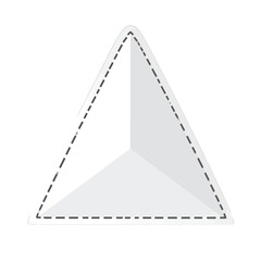 Obraz premium Three Dimensional Light Gray Triangle Geometric Shape