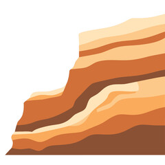 Layered Mountain Ridge Profile With Earthy Tones