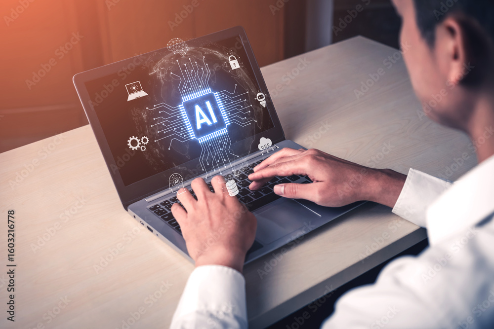 Poster global ai artificial intelligence transforms ai technology worldwide. global artificial intelligence