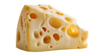 Swiss Cheese Wedge with Holes on Transparent