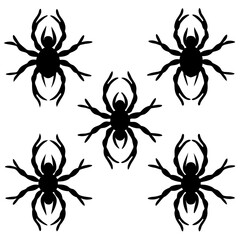 Halloween Spider Set Vector   Scary Insect Silhouettes for Party Decor, Crafts & SVG Prints