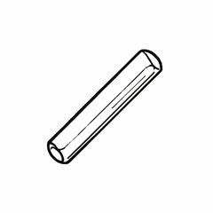 Fototapeta premium Transparent glass tube in simple line art style 