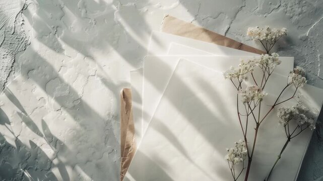 A simple scene with a piece of paper resting on a table, possibly awaiting attention or consideration