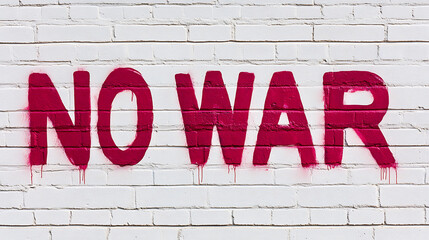 Obraz premium A white brick wall with the words 