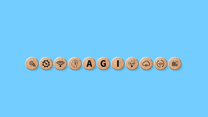 AGI concept, Artificial general intelligence, AI knowledge learning technology, AGI is the future...