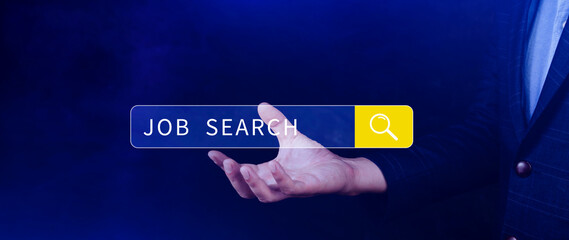 Job search concept, find your career, using looking at online website, Concept of career...