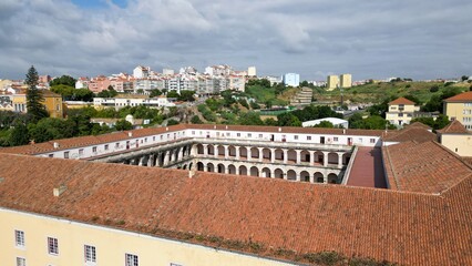 Aerial view from the Santos o Novo Convent, located in Lisbon, Portugal