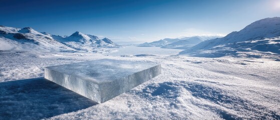Stunning Aerial View of SnowCapped Mountains A Winter Wonderland